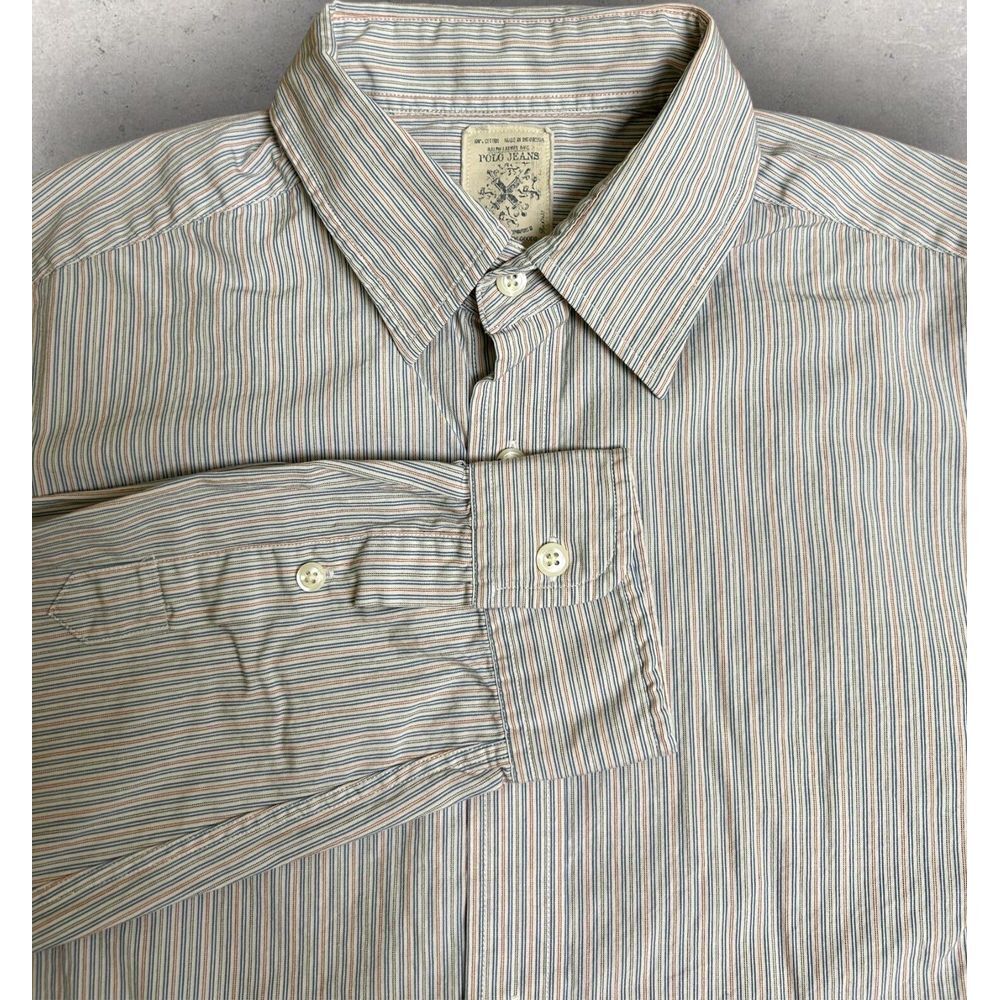 Ralph Lauren Men's‎ Stripe Button Up Shirt Multicolor Size Medium Long Sleeves